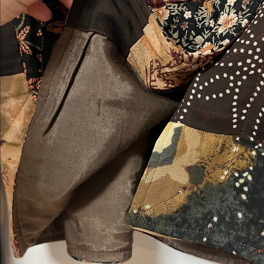 Vintage Casual Studio Patchwork Jacket Button Dow… - image 5